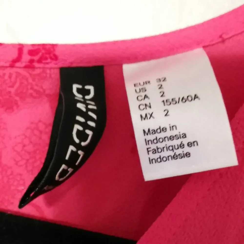 H&M Hot Pink Floral Long Sleeve‎ Romper